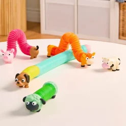 2 Lata +|Sensoryczne | Battat Akordeonowe rurki sensoryczne Li’l Barn Buddies - WIEJSKIE ZWIERZĘTA