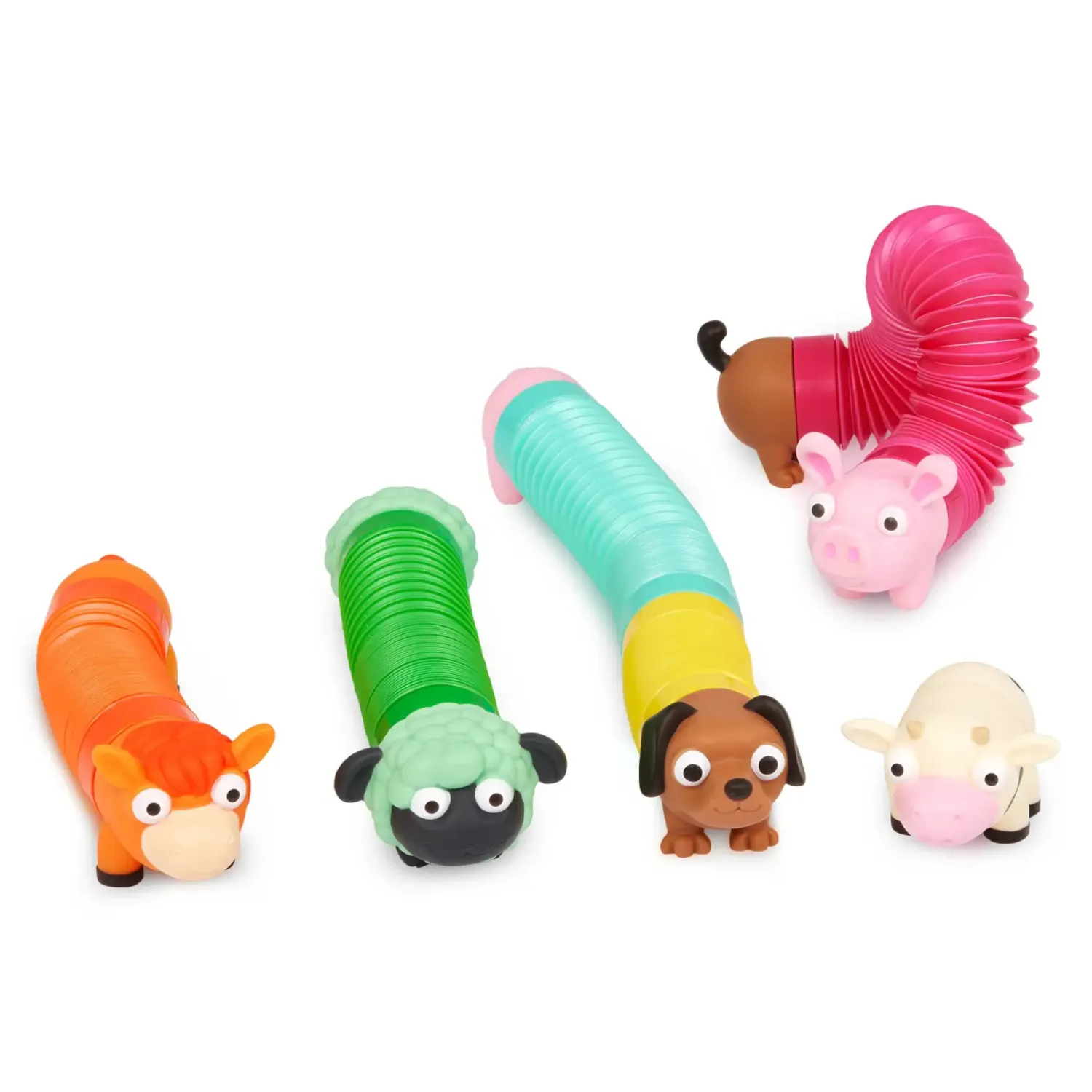 2 Lata +|Sensoryczne | Battat Akordeonowe rurki sensoryczne Li’l Barn Buddies - WIEJSKIE ZWIERZĘTA