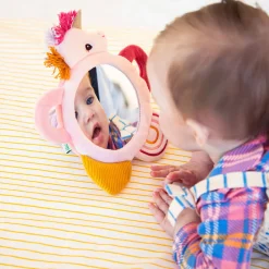 Aktywizujące|Sensoryczne | Lilliputiens Aktywizujące wielofunkcyjne lusterko sensoryczne z uchwytami Jednorożec Lena 3m+