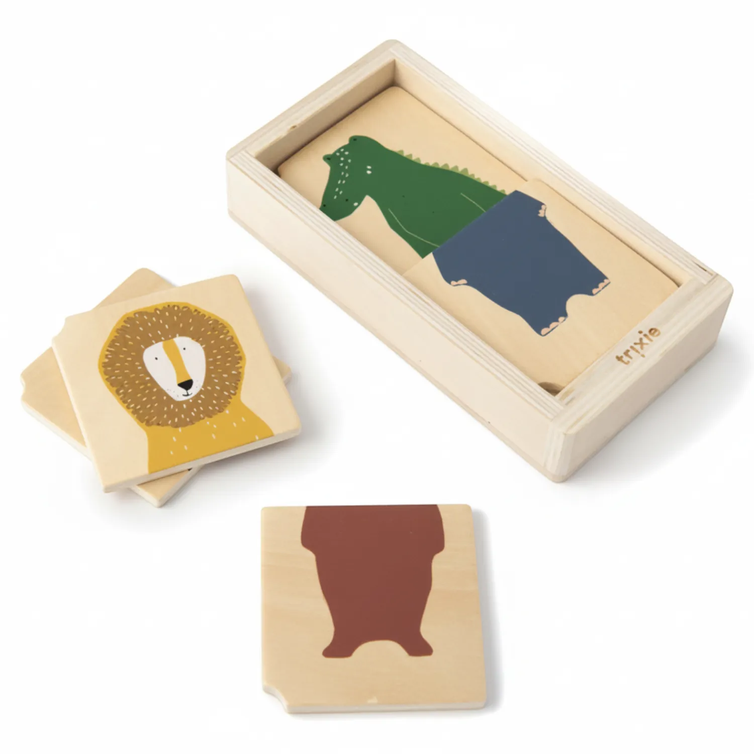 Idealne W Podróży|12M+ | Trixie Animals Drewniane puzzle w pudełku