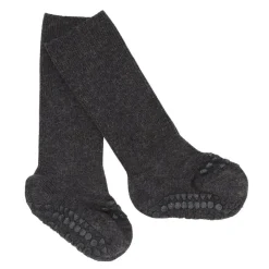 Pomoc W Raczkowaniu|Małe Stópki | GoBabyGo Antypoślizgowe skarpetki do nauki chodzenia BAMBOO Dark Grey Melange