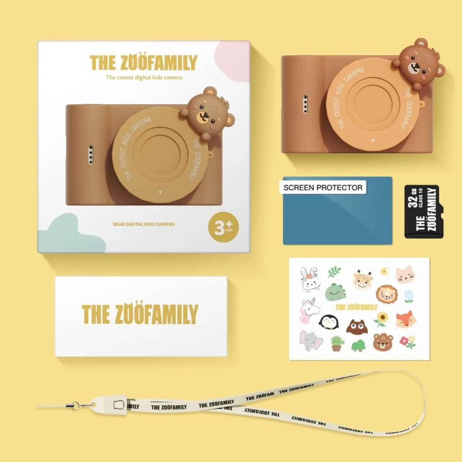 Idealne W Podróży|6 Lat+ | The Zoofamily Aparat cyfrowy dla dzieci Urban Zoo - Bear