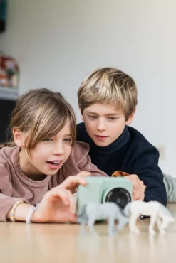 Idealne W Podróży|6 Lat+ | The Zoofamily Aparat cyfrowy z drukarką dla dzieci Zoo Print - Dino Green