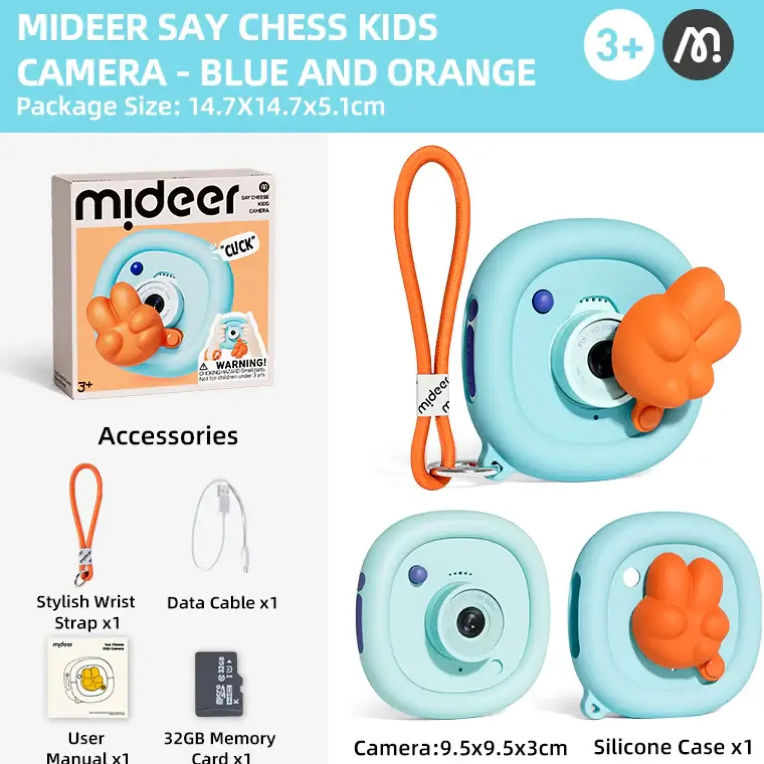 Idealne W Podróży|6 Lat+ | Mideer Aparat dziecięcy Say Cheese! - niebieski