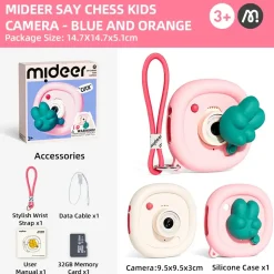 Idealne W Podróży|6 Lat+ | Mideer Aparat dziecięcy Say Cheese! - różowy