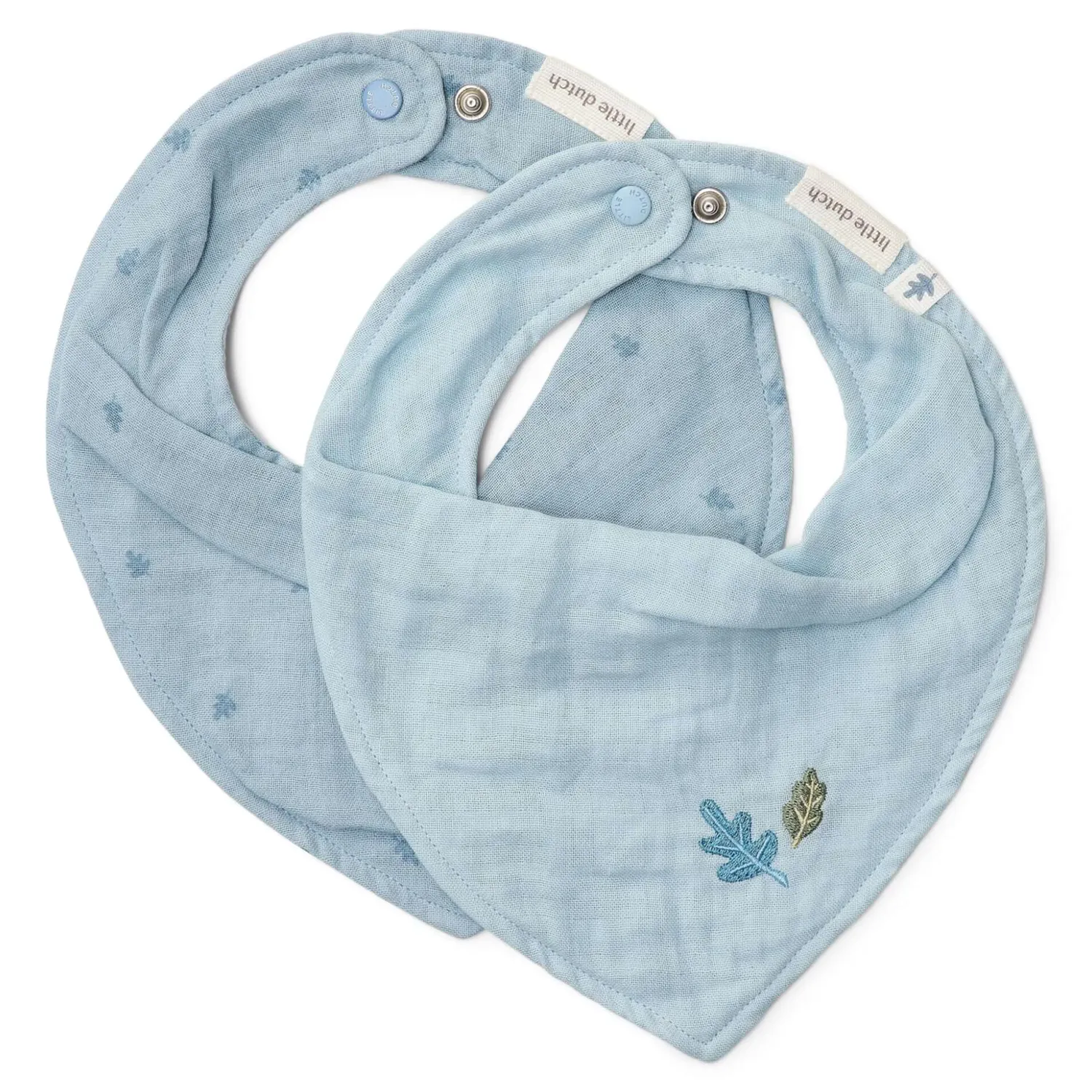 Kominy, Chustki, Apaszki | Little Dutch Apaszko-bandanka muślinowa zestaw 2 szt. Pure Denim Blue
