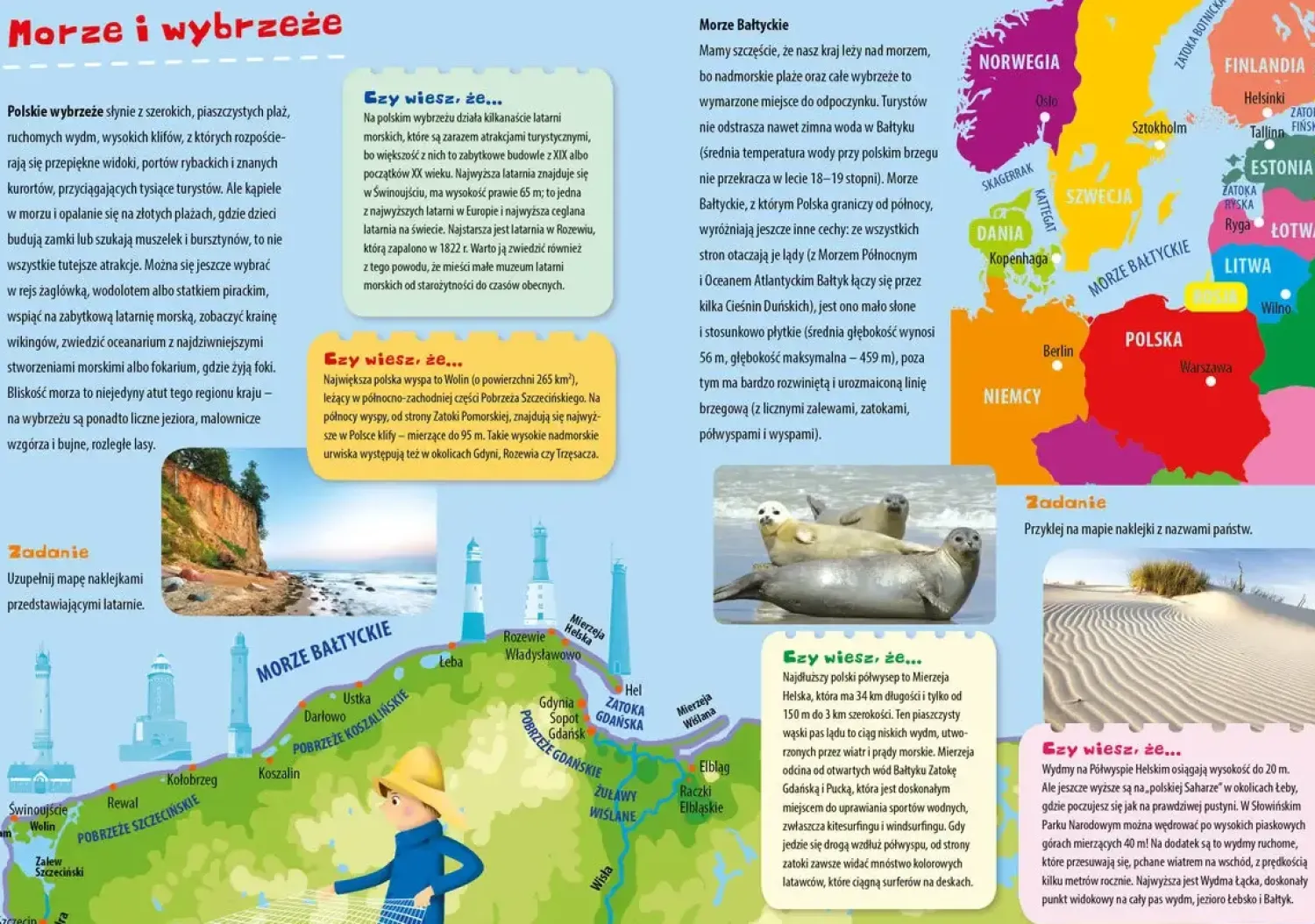 9 Lat +|5-8 Lat | Wydawnictwo Wilga Atlas geograficzny Polski z naklejkami i plakatem