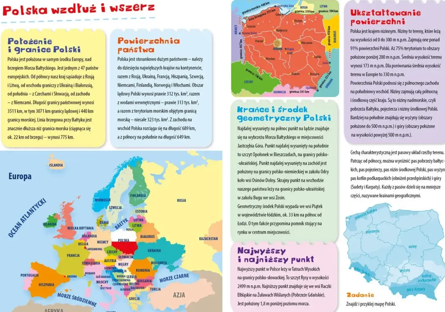 9 Lat +|5-8 Lat | Wydawnictwo Wilga Atlas geograficzny Polski z naklejkami i plakatem
