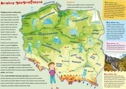9 Lat +|5-8 Lat | Wydawnictwo Wilga Atlas geograficzny Polski z naklejkami i plakatem
