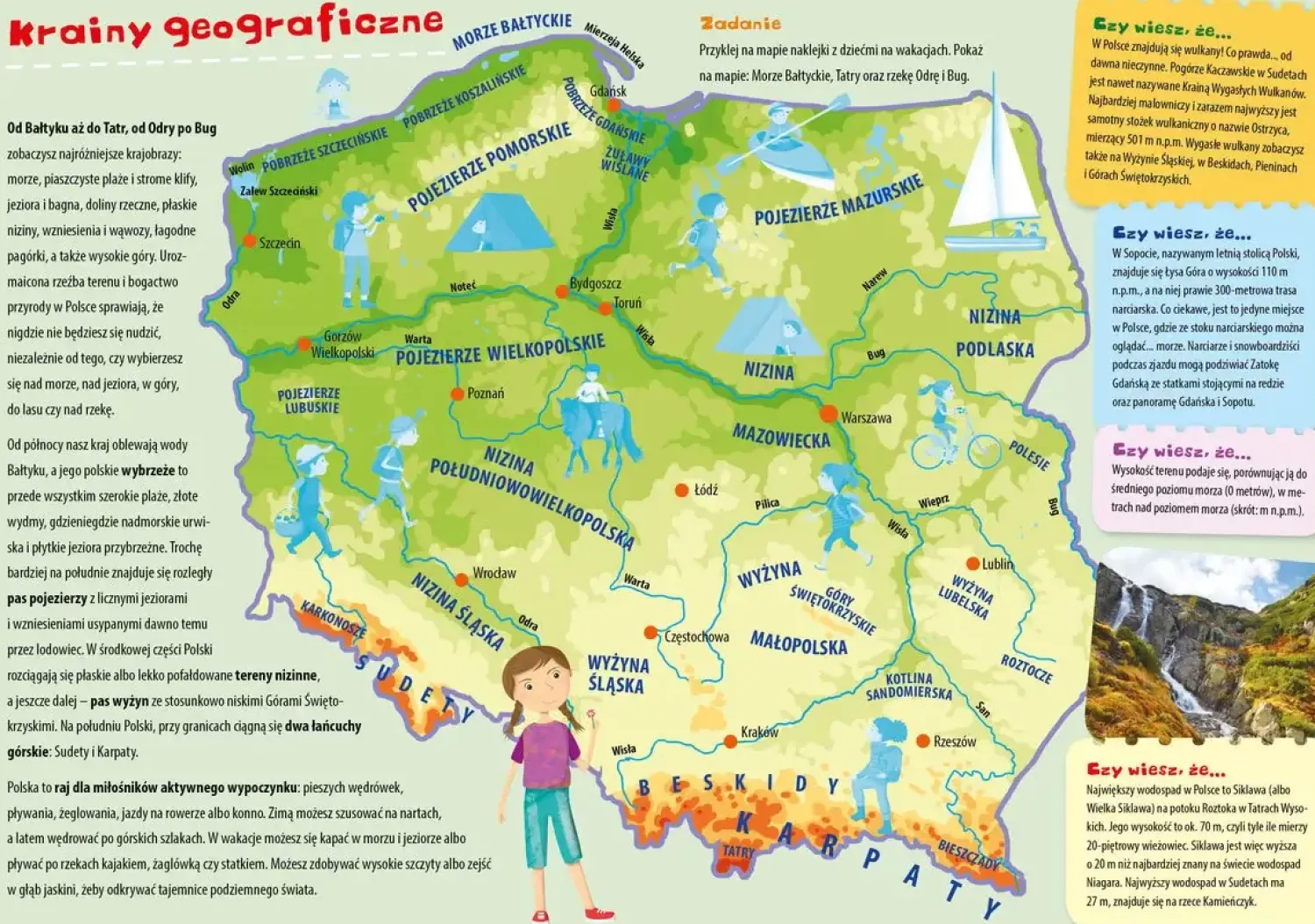 9 Lat +|5-8 Lat | Wydawnictwo Wilga Atlas geograficzny Polski z naklejkami i plakatem