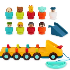 2 Lata +|Figurki | Battat Autobus z kręcącymi się pasażerami - Spinning Bus