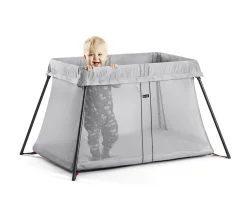 Kosze Mojżesza I Kołyski|Przydatne Akcesoria | BabyBjorn - łóżeczko turystyczne LIGHT silver