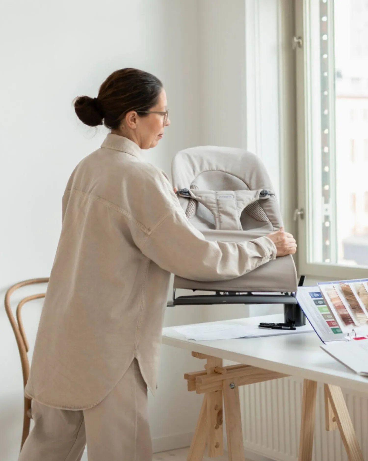 Bujaczki I Leżaczki|Foteliki I Pufy | BabyBjorn - leżaczek BALANCE SOFT WOVEN