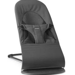 BABYBJORN - leżaczek BALANCE SOFT WOVEN, JERSEY Tri Fabric, Ciemny Szary