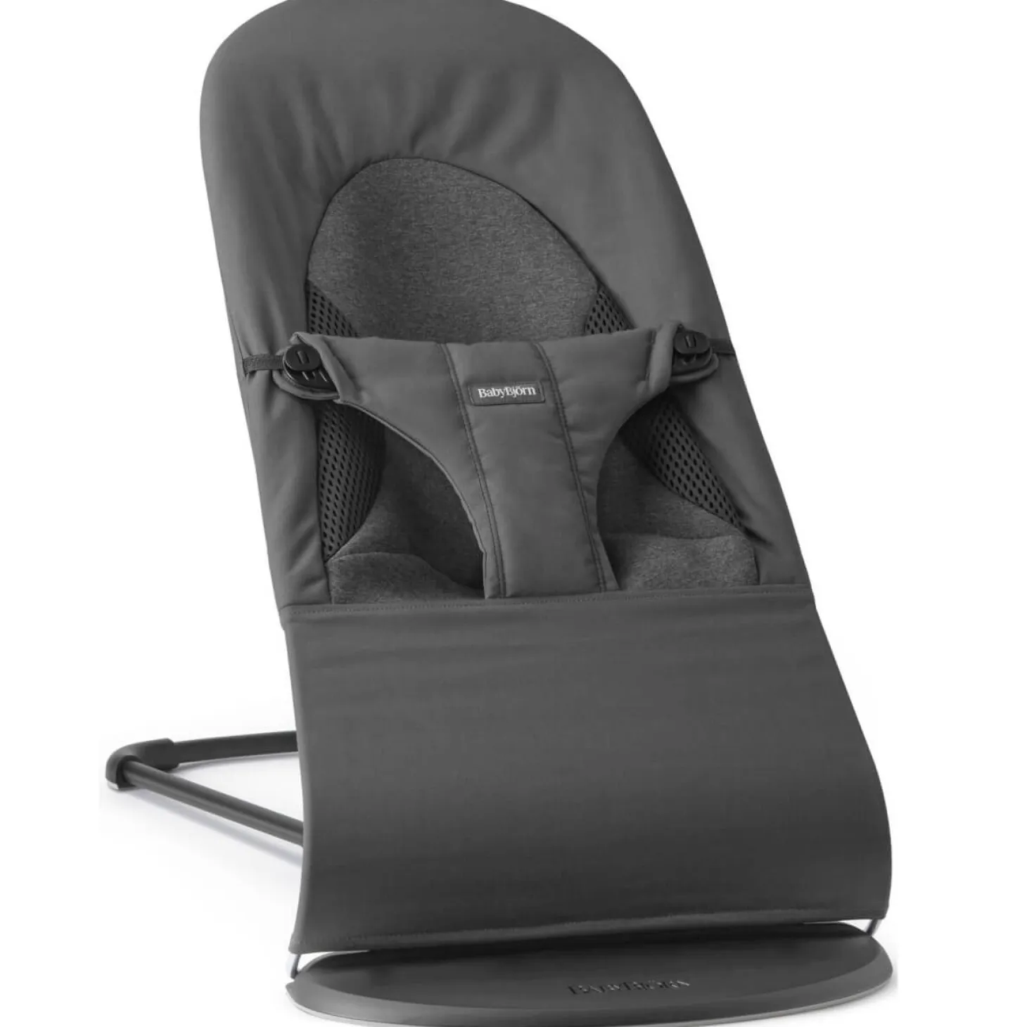 BABYBJORN - leżaczek BALANCE SOFT WOVEN, JERSEY Tri Fabric, Ciemny Szary