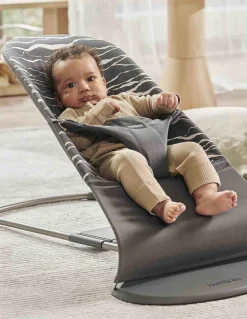 Bujaczki I Leżaczki|Foteliki I Pufy | BabyBjorn - leżaczek BLISS COTTON, Landscape Print, Antracyt