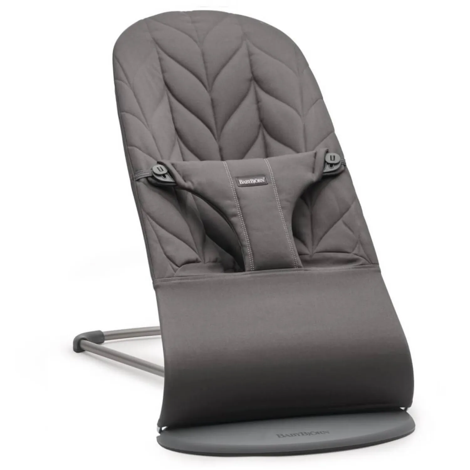 Bujaczki I Leżaczki|Foteliki I Pufy | BabyBjorn - leżaczek BLISS WOVEN - Petal Quilt, Antracyt