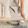 Bujaczki I Leżaczki|Foteliki I Pufy | BabyBjorn - leżaczek BLISS WOVEN, Classic Quilt, Sand Grey