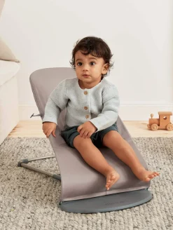 Bujaczki I Leżaczki|Foteliki I Pufy | BabyBjorn - leżaczek BLISS WOVEN, Classic Quilt, Sand Grey