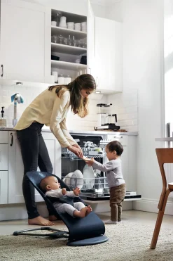 Bujaczki I Leżaczki|Foteliki I Pufy | BabyBjorn - leżaczek BLISS WOVEN, Granatowy