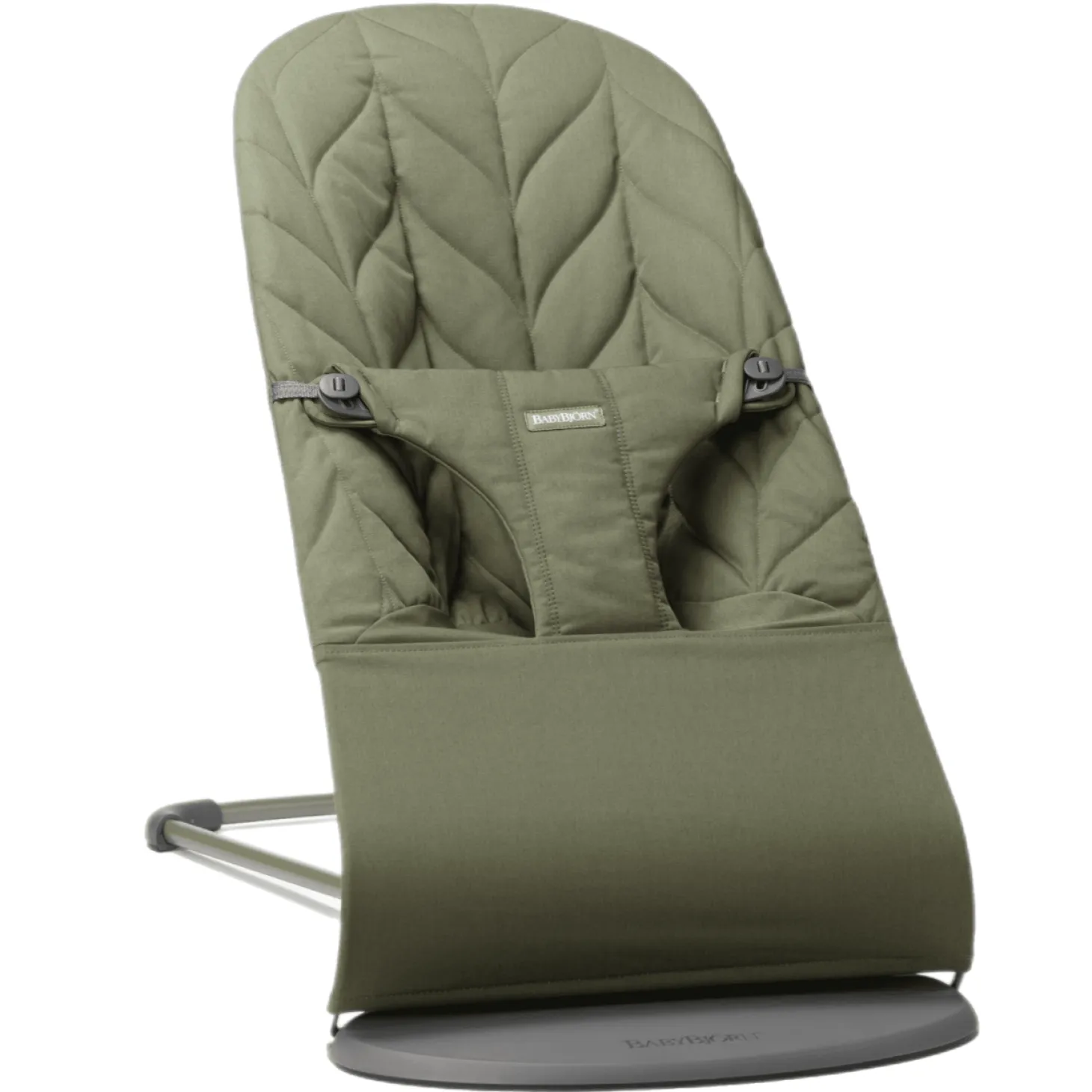 BABYBJORN - leżaczek BLISS WOVEN, Petal Quilt, Ciemnozielony