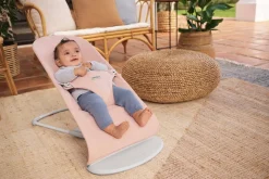 Bujaczki I Leżaczki|Foteliki I Pufy | BabyBjorn - leżaczek BLISS WOVEN, Jasny Róż melanż