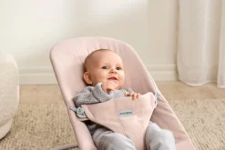 Bujaczki I Leżaczki|Foteliki I Pufy | BabyBjorn - leżaczek BLISS WOVEN, Jasny Róż melanż