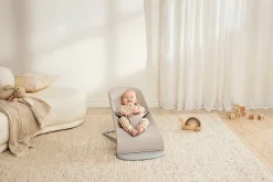 Bujaczki I Leżaczki|Foteliki I Pufy | BabyBjorn - leżaczek BLISS WOVEN, Jasny Beż melanż