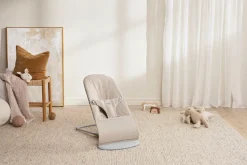 Bujaczki I Leżaczki|Foteliki I Pufy | BabyBjorn - leżaczek BLISS WOVEN, Jasny Beż melanż