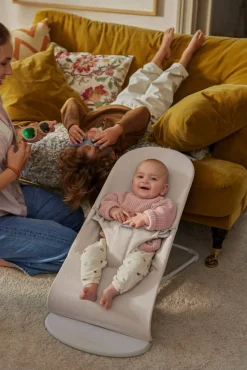 Bujaczki I Leżaczki|Foteliki I Pufy | BabyBjorn - leżaczek BLISS WOVEN, Jasny Beż melanż