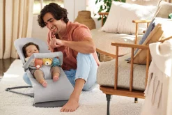 Bujaczki I Leżaczki|Foteliki I Pufy | BabyBjorn - leżaczek BLISS WOVEN, Jasny szary melanż