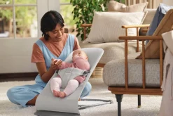 Bujaczki I Leżaczki|Foteliki I Pufy | BabyBjorn - leżaczek BLISS WOVEN, Jasny szary melanż