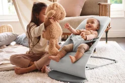 Bujaczki I Leżaczki|Foteliki I Pufy | BabyBjorn - leżaczek BLISS WOVEN, Jasny szary melanż