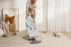 Bujaczki I Leżaczki|Foteliki I Pufy | BabyBjorn - leżaczek BLISS WOVEN, Jasny szary melanż