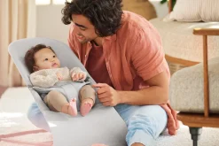 Bujaczki I Leżaczki|Foteliki I Pufy | BabyBjorn - leżaczek BLISS WOVEN, Jasny szary melanż