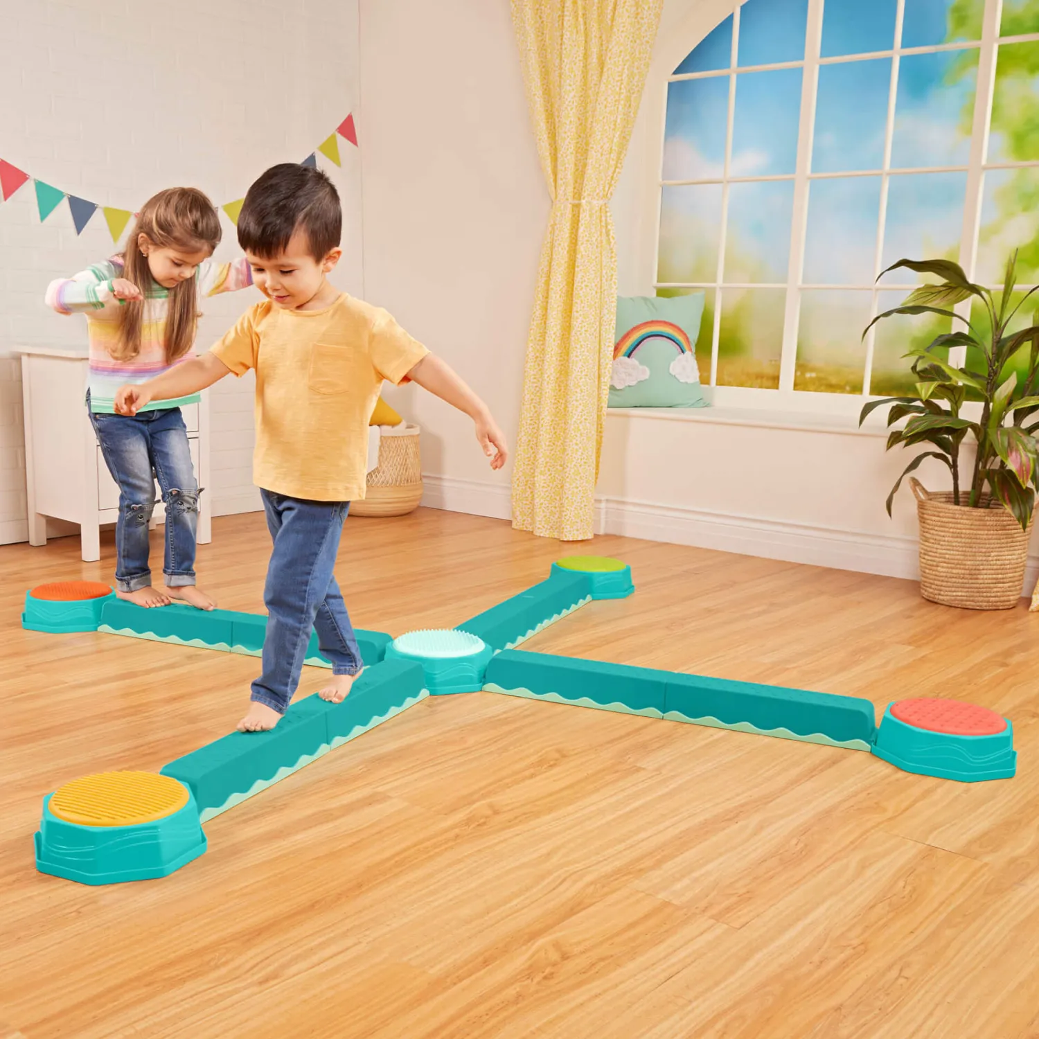 Aktywizujące|7 Lat+ | B.Toys Balance & build set – kombinacyjna ścieżka sensoryczna