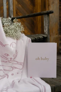 Kocyki|Kocyki | Mommy Planner Bambusowo-bawełniany kocyk do zdjęć - oh baby Pink Cat in Cup