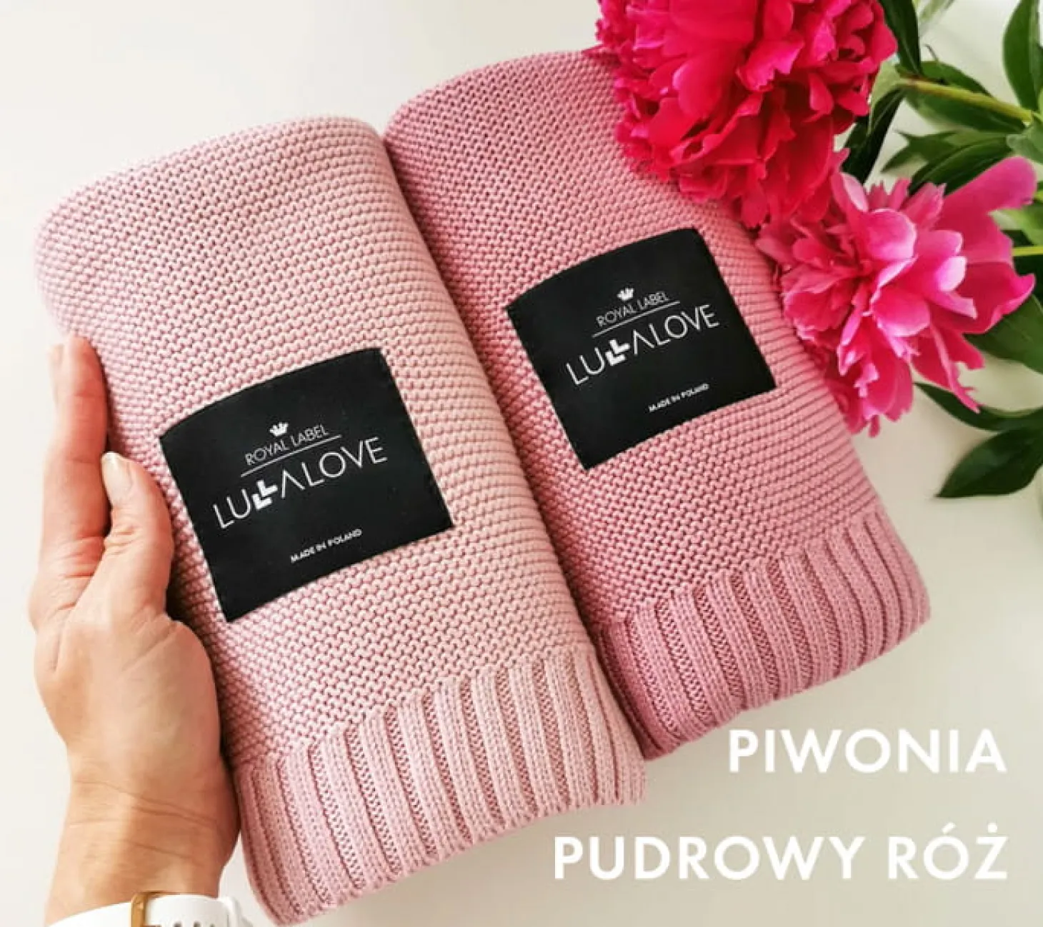 Bambusowy koc 80x100 PIWONIA
