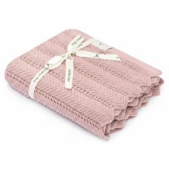 Kocyki|Kocyki | My Memi Bambusowy kocyk powder pink 80x100 - feather