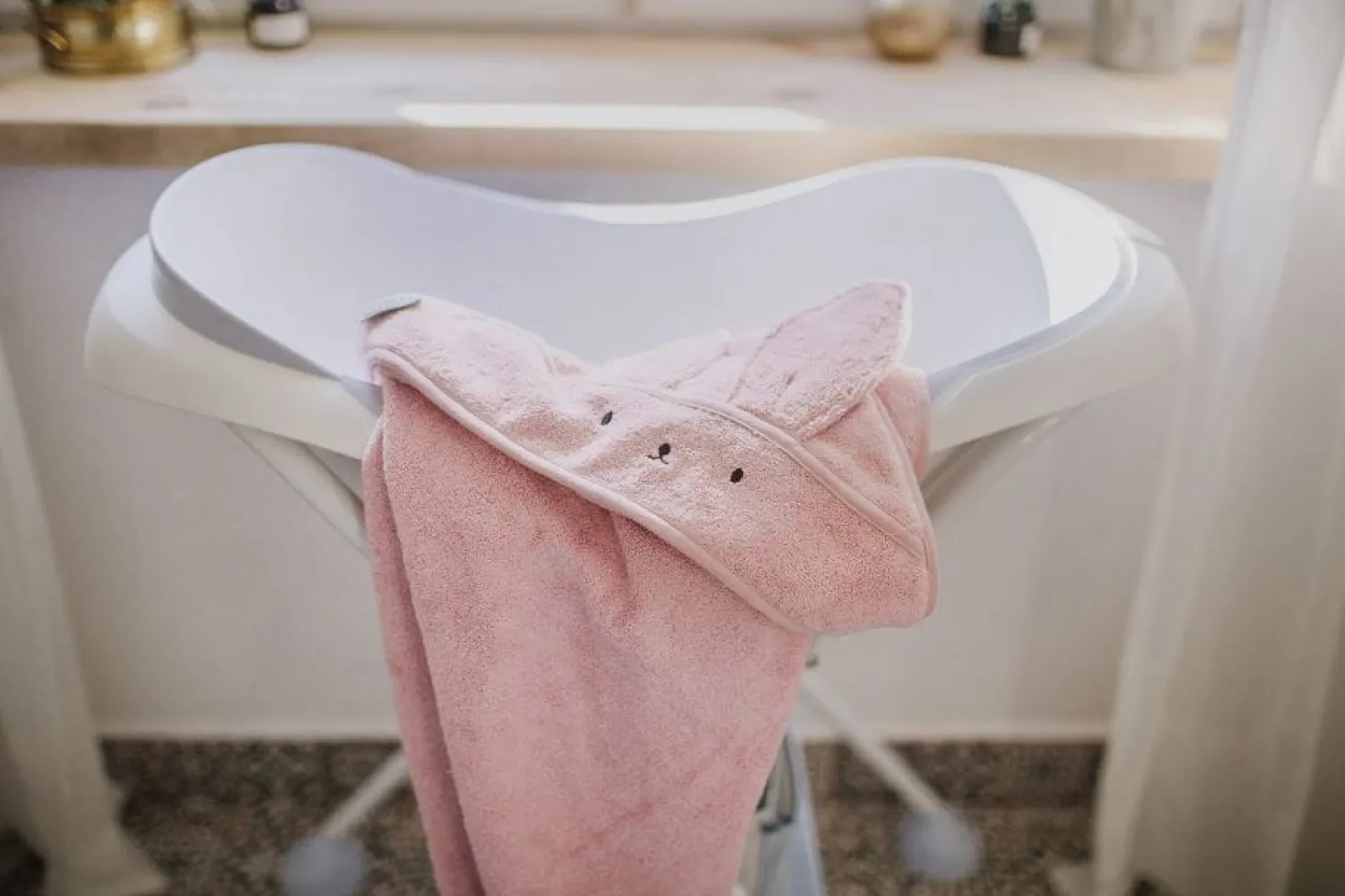 Ręczniki I Myjki|Ręczniki I Myjki | My Memi Bambusowy ręcznik powder pink - rabbit