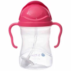 Bidony I Butelki|Bidony I Butelki | b.box Bidon ze słomką 240 ml, MALINOWY