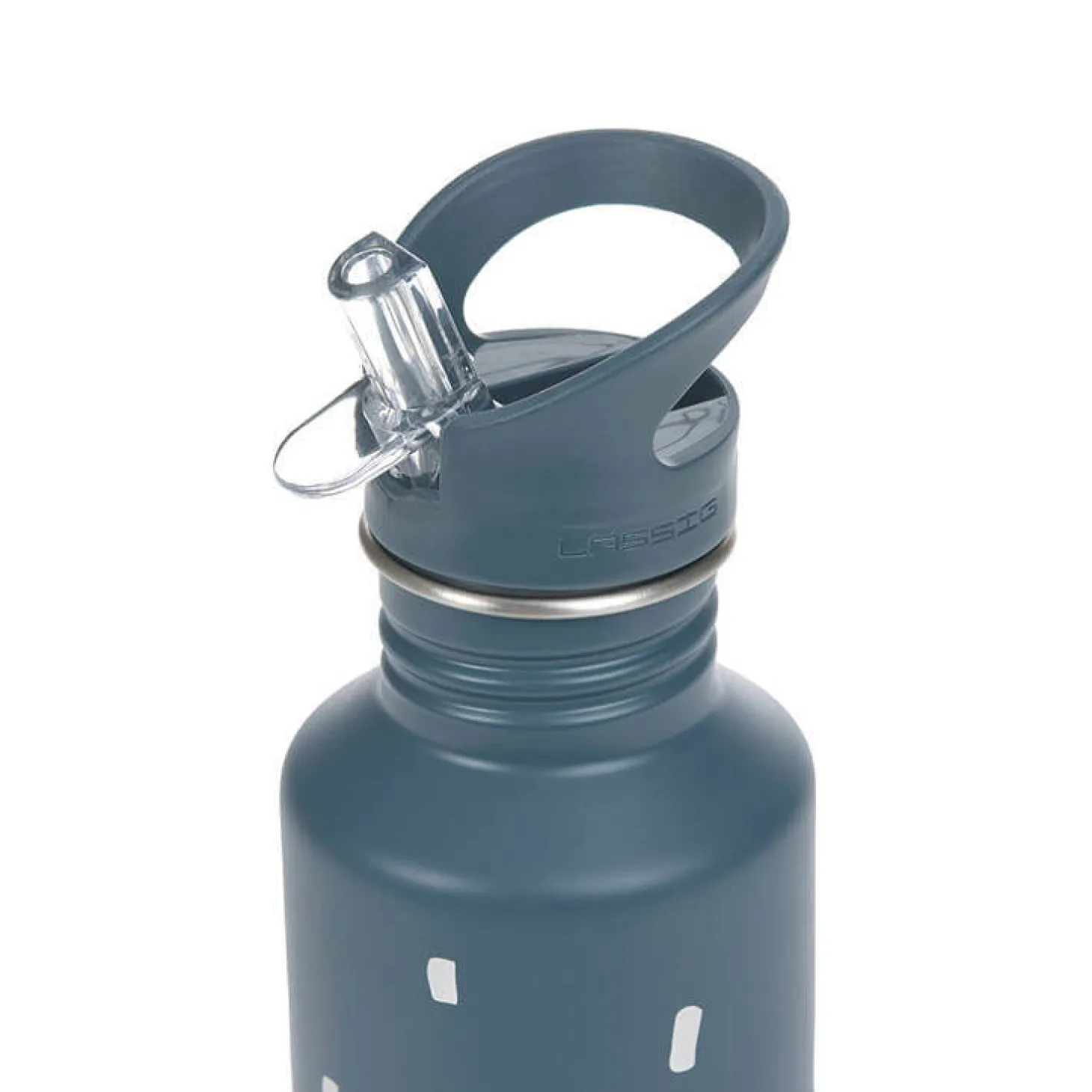 Bidon ze stali nierdzewnej Happy Prints z dodatkową zakrętką z ustnikiem, 500 ml - granatowy