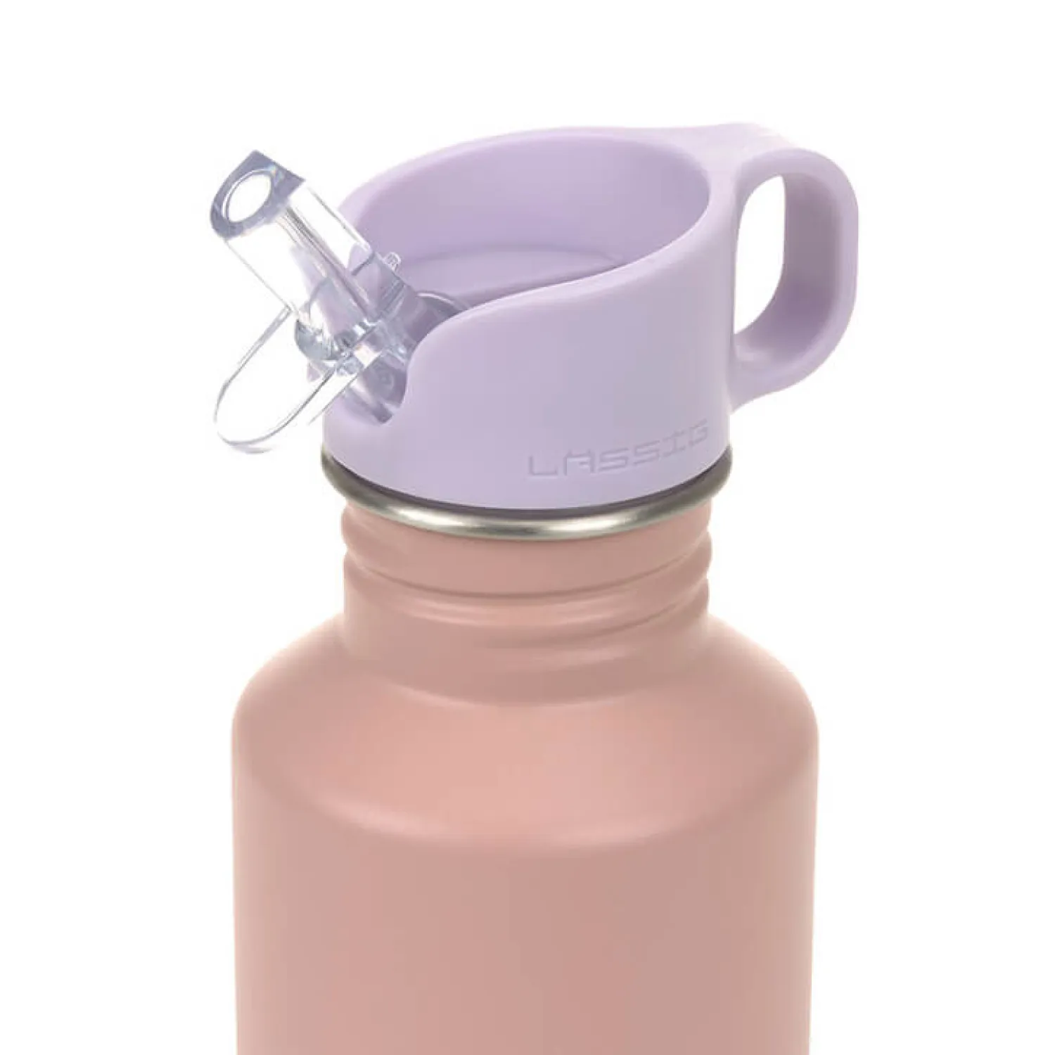 Bidony I Butelki|Bidony I Butelki | Lassig Bidon ze stali nierdzewnej z ustnikiem i uchwytem 500 ml Pattern Party rose & lilac