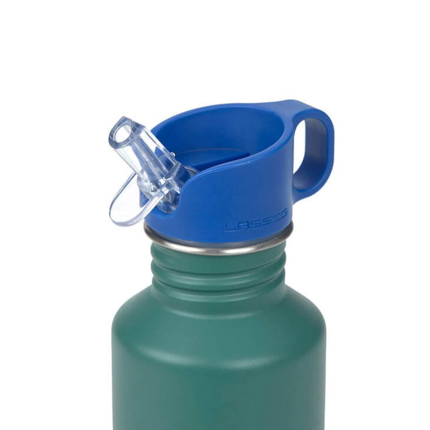 Bidon ze stali nierdzewnej z ustnikiem i uchwytem Little Gang, 500 ml - Rainbow green