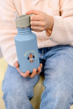 Bidony I Butelki|Bidony I Butelki | Lassig Bidon ze stali nierdzewnej z ustnikiem i uchwytem 500 ml Pattern Party blue & green