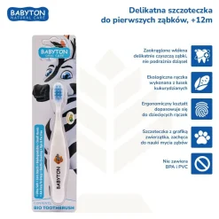 Bio Szczoteczka do zębów, 12m+, Zebra