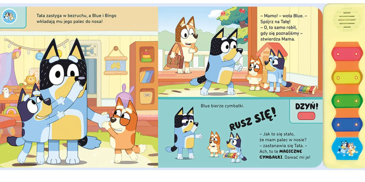 Bluey. Magiczne cymbałki. Książeczka z dźwiękami