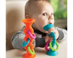 Idealne W Podróży|Grzechotki | Fat Brain Toys Bobo Przyssawki - grzechotka niebieska