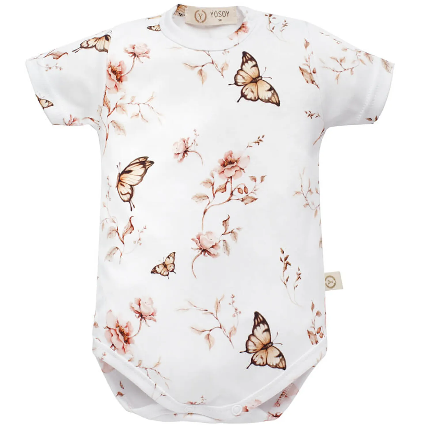 Body|Ubranka Dziecięce | YOSOY Body organic cotton krótki rękaw - BUTTERFLIES