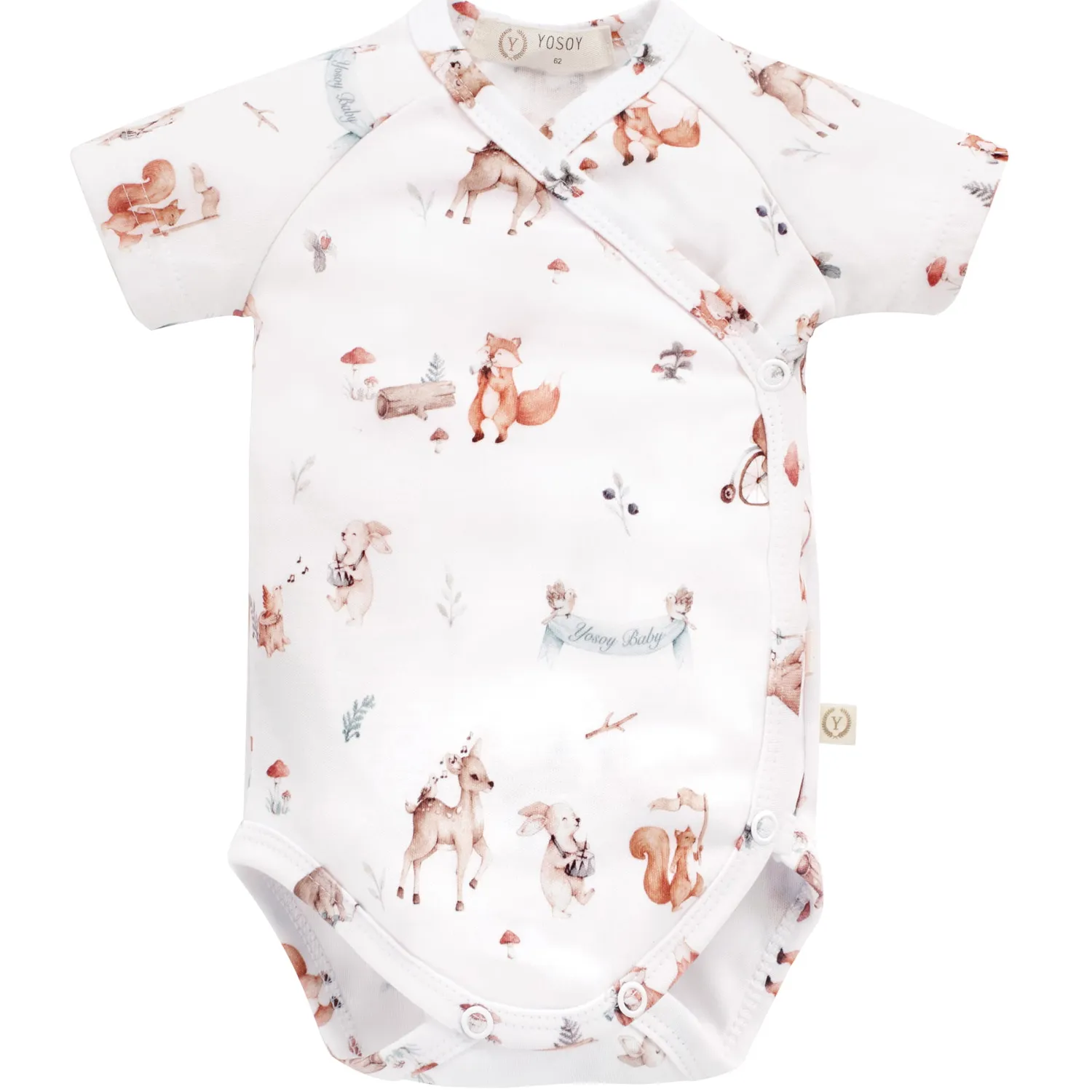 Body|Ubranka Dziecięce | YOSOY Body organic cotton krótki rękaw - FOREST FRIENDS